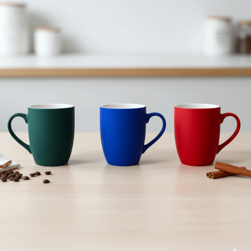 Elegant Essence Coffee Mugs – Pack of 3 Premium Ceramic Cups