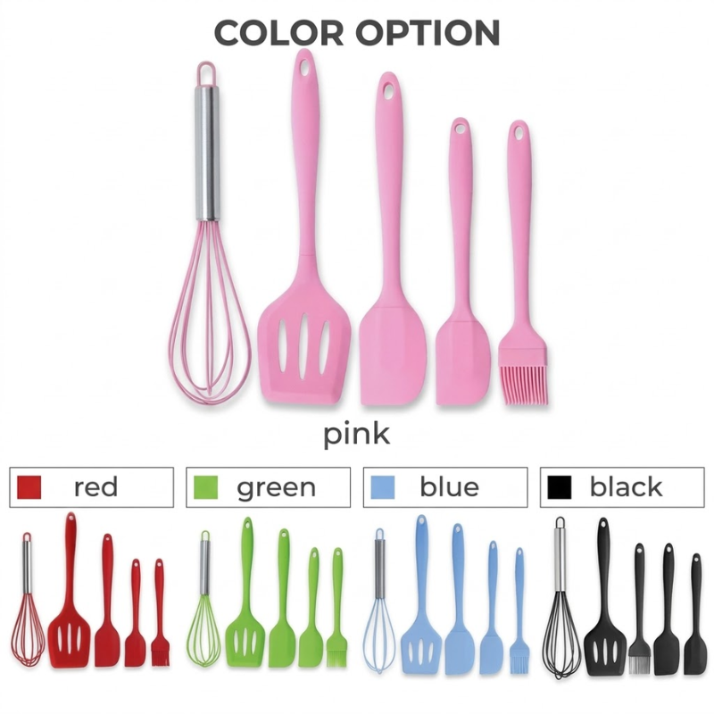 5-Piece Silicone Baking & Cooking Utensil Set