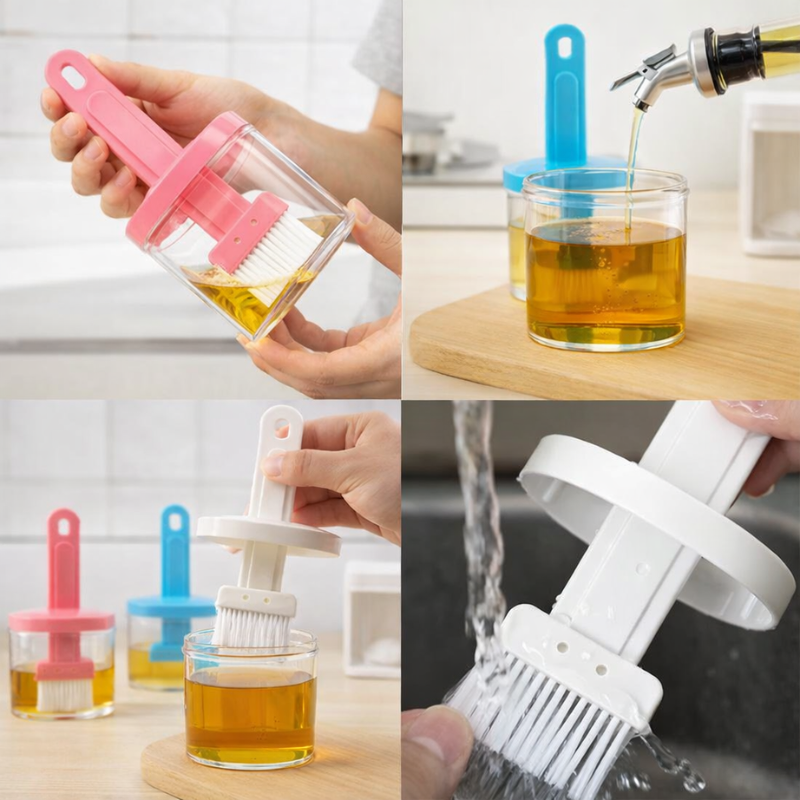 BBQ Oil Bottle with Silicone Brush