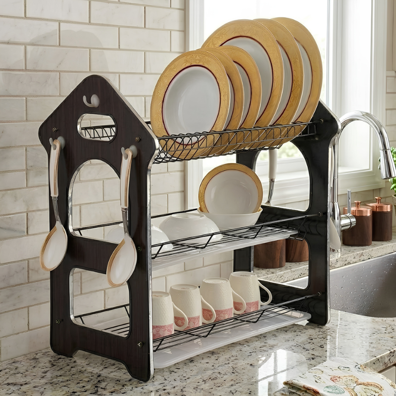 3-Tier Multipurpose Dish Storage Rack