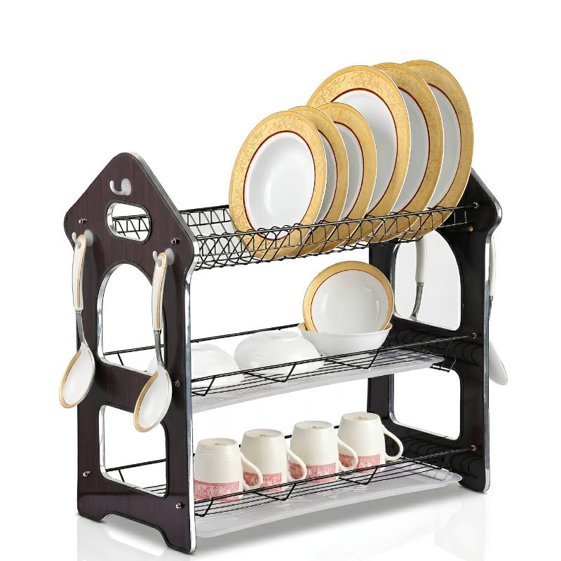 3-Tier Multipurpose Dish Storage Rack