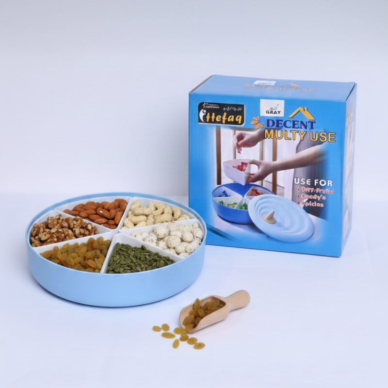 Multi-Purpose Dry Fruit Tray with Transparent Cover