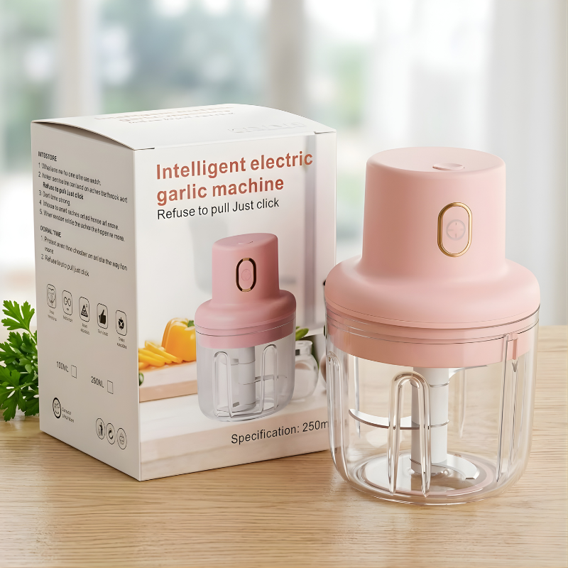 Electric Mini Food Chopper – 250ml Rechargeable Glass Bowl - Chefnest