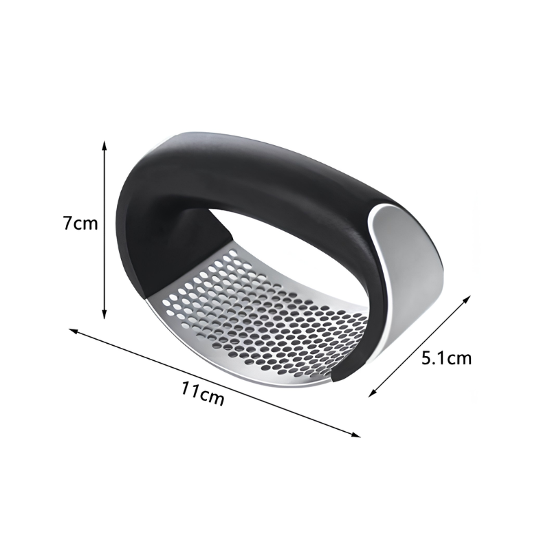 Stainless Steel Garlic Press – Easy Squeeze Mincer &amp; Crusher