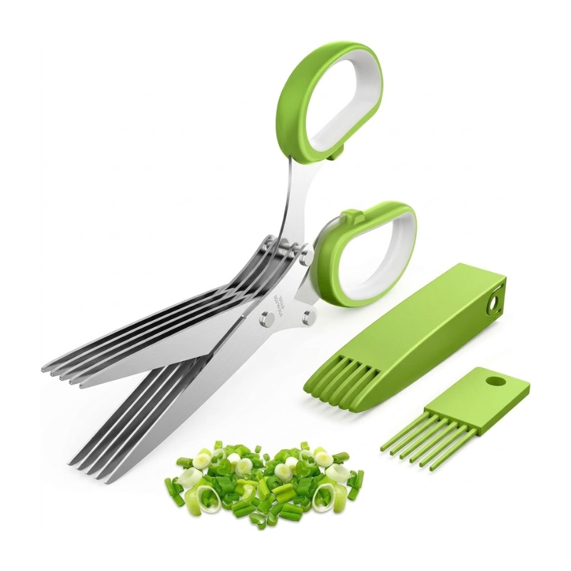 Multi-Blade Herb Scissors – Time-Saving Vegetable Cutting Shears