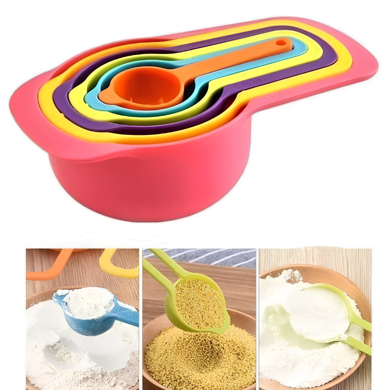 6-Piece Kitchen Measuring Cups &amp; Spoons Set