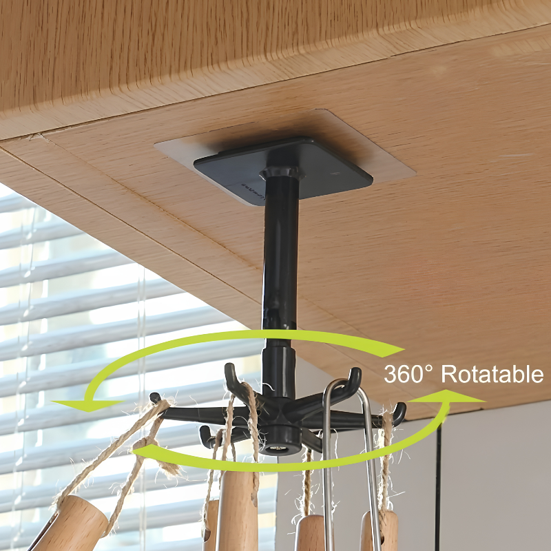Multifunctional Rotating Kitchen Utensil Hook
