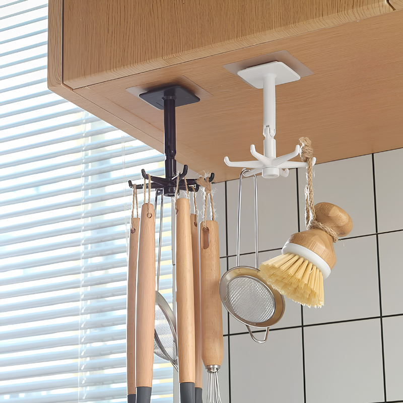 Multifunctional Rotating Kitchen Utensil Hook