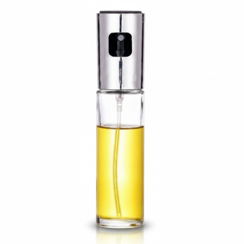100ml Oil Spray Bottle – Golden &amp; Silver – Fine Mist Sprayer for Cooking, Grilling &amp; Baking