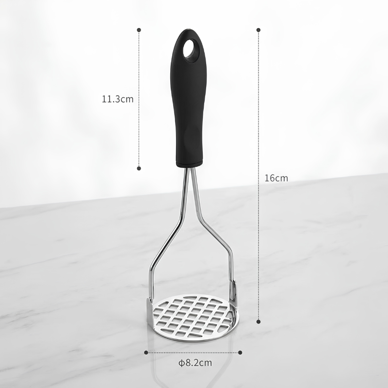 Stainless Steel Potato Masher – Easy-Press Vegetable Mashing Tool