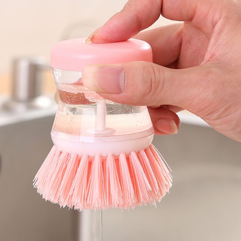 Multipurpose Pot Washing Brush With Liquid Dispenser