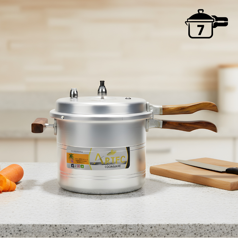 Artec Wooden Handle Pressure Cooker with Grozing