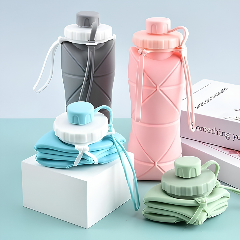 Silicone Folding Water Bottle 600ml