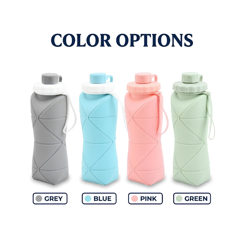 Silicone Folding Water Bottle 600ml