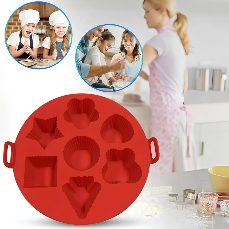 Silicone Mini Cake Tray Mold 7 Cups