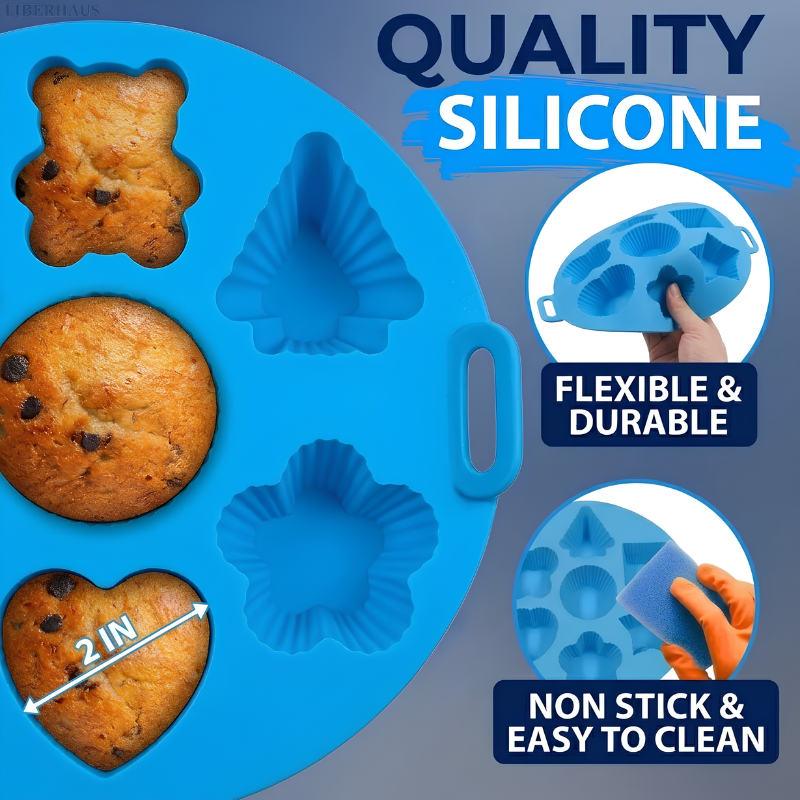 Silicone Mini Cake Tray Mold 7 Cups