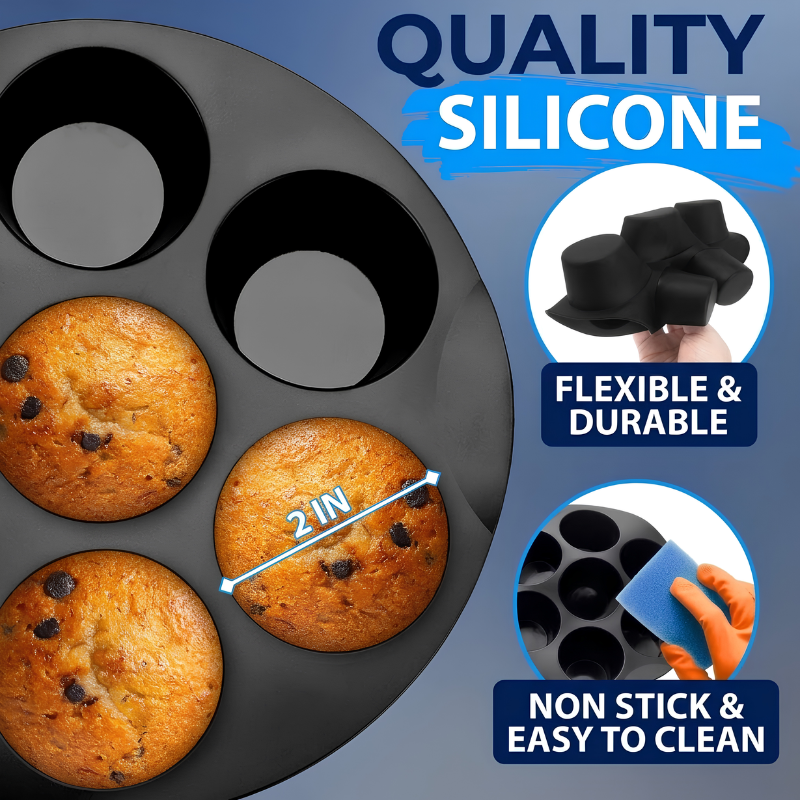 Silicone Muffin & Cupcake Tray 7 Cups