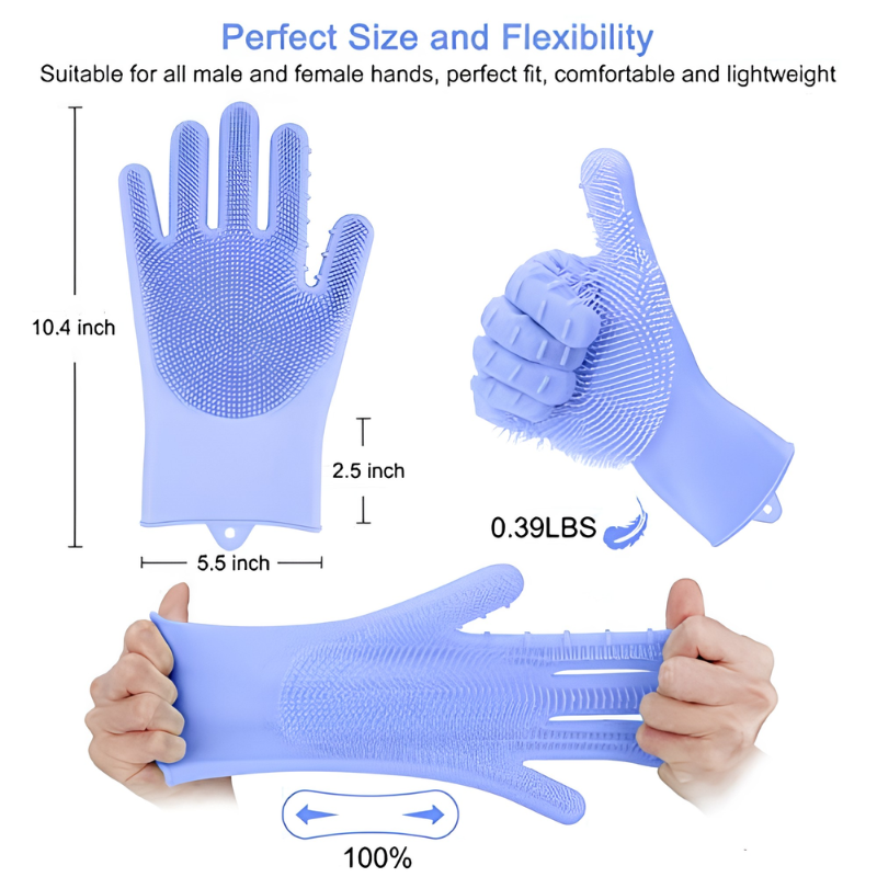 Silicone Washing Gloves – Multi-Purpose Cleaning & Scrubbing Gloves