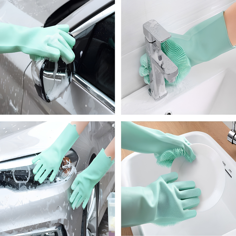 Silicone Washing Gloves – Multi-Purpose Cleaning & Scrubbing Gloves