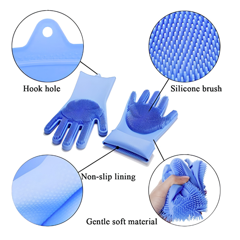 Silicone Washing Gloves – Multi-Purpose Cleaning & Scrubbing Gloves