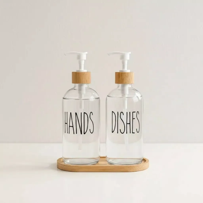 Soap Dispenser Glass Pump for Hands & Dishes