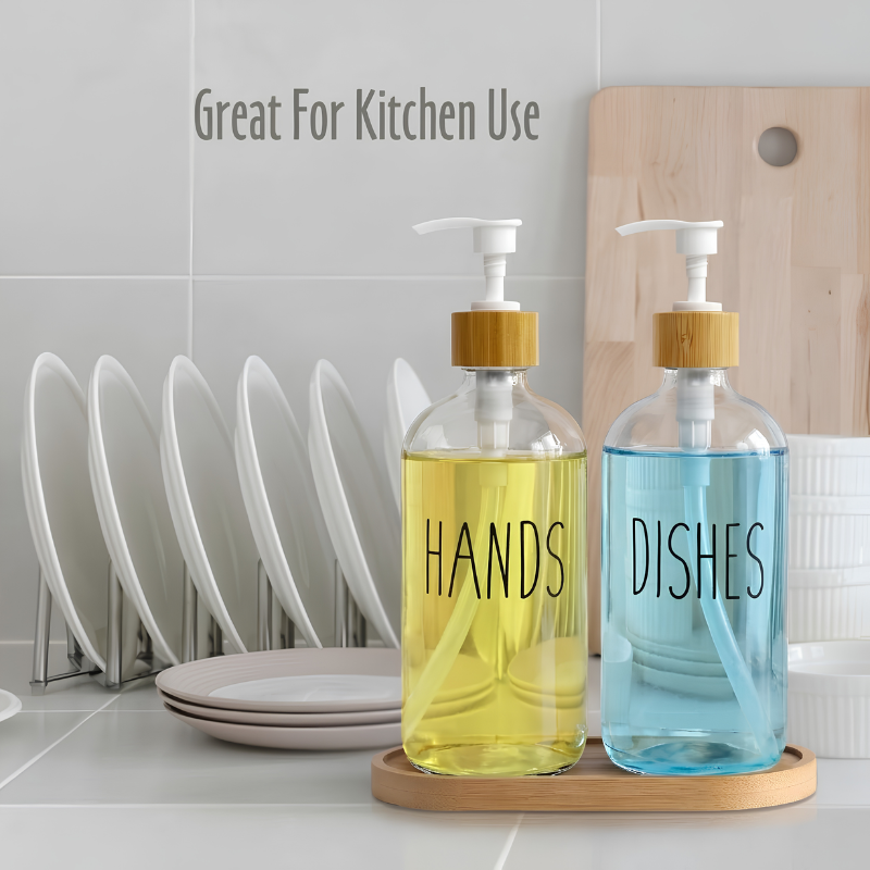 Soap Dispenser Glass Pump for Hands & Dishes