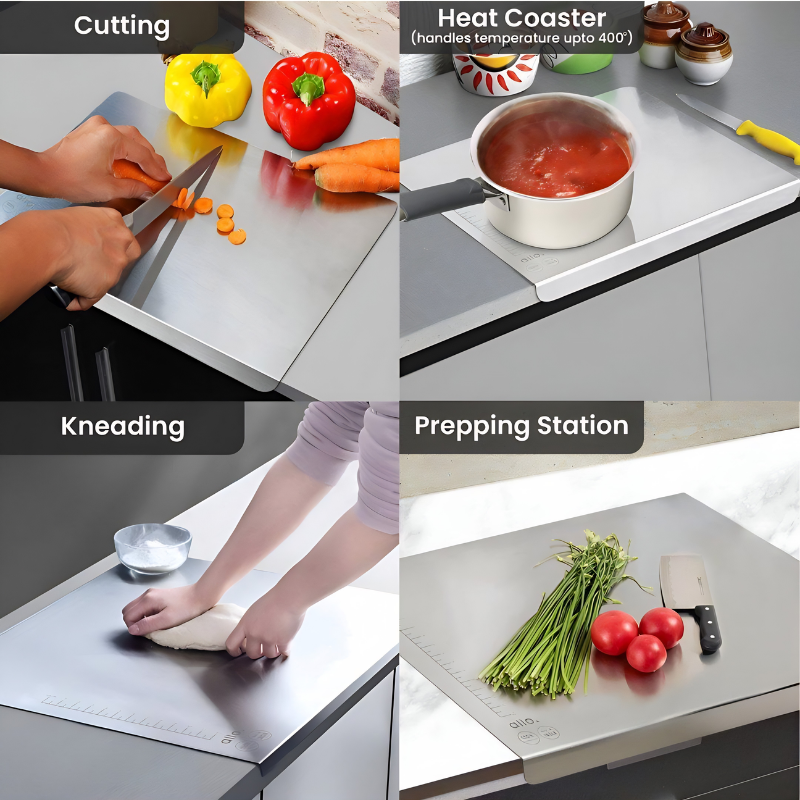 Stainless Steel Cutting Board – Multi-Functional (3 Sizes Available)