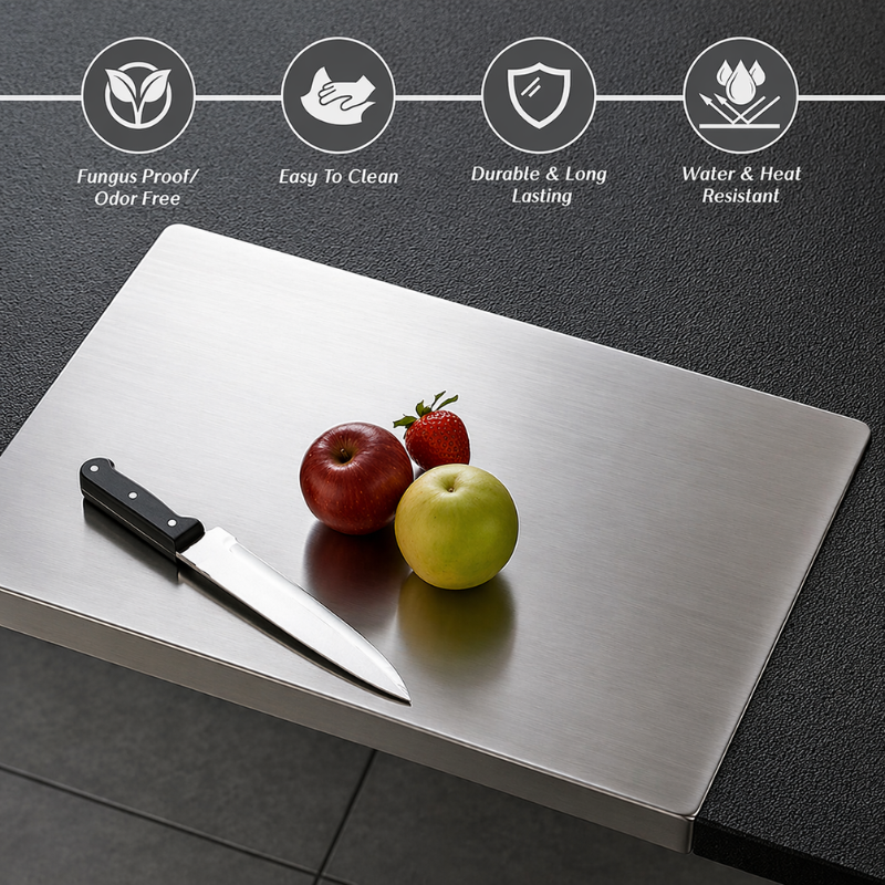 Stainless Steel Cutting Board – Multi-Functional (3 Sizes Available)