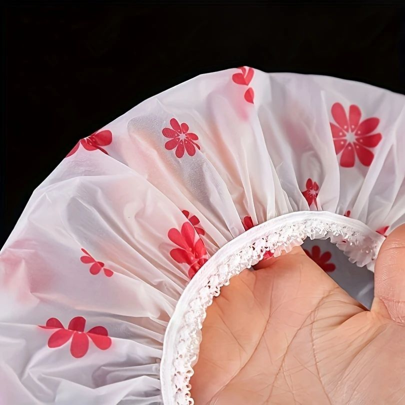 Transparent Printed Shower Cap