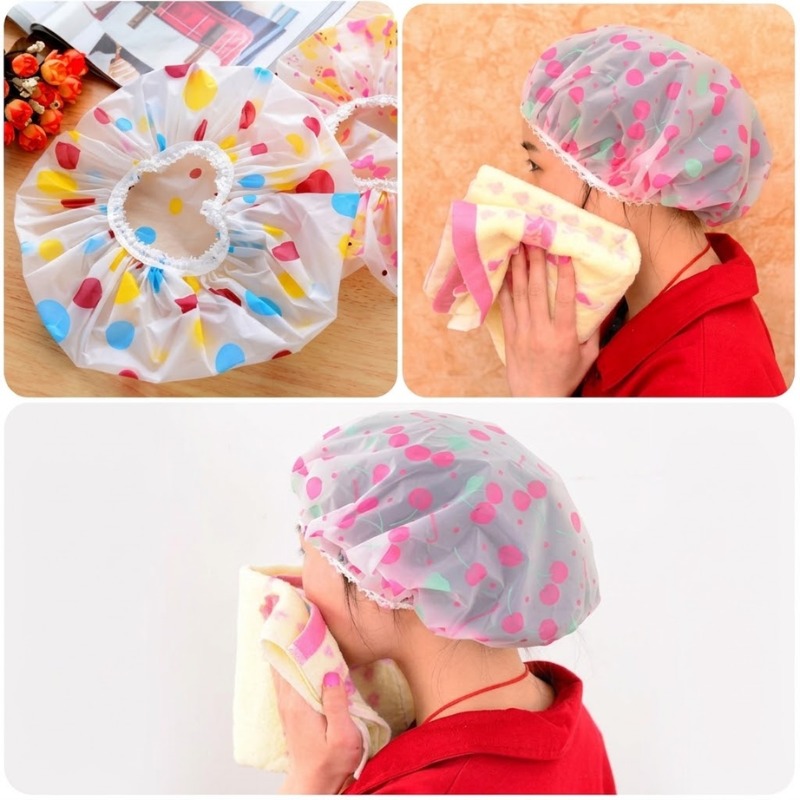 Transparent Printed Shower Cap