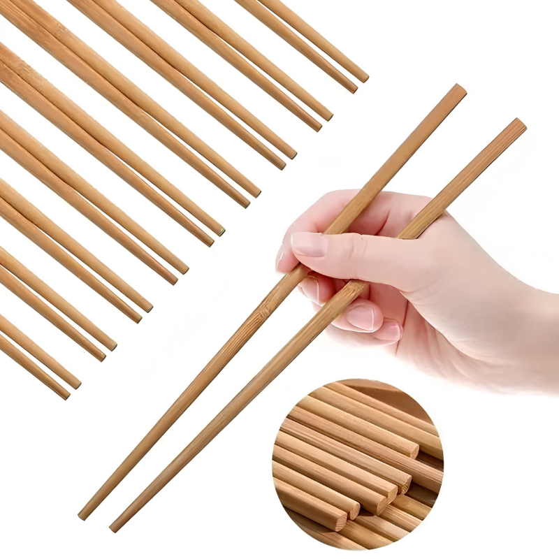 Wooden Chopsticks Set – 5 Pairs Reusable