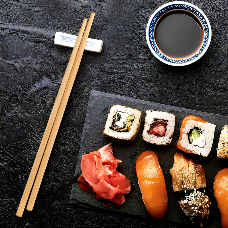 Wooden Chopsticks Set – 5 Pairs Reusable