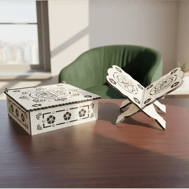 Wooden Quran Box Set with Rahel