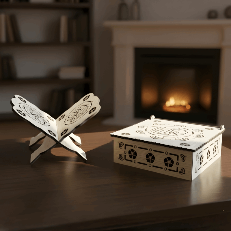 Wooden Quran Box Set with Rahel
